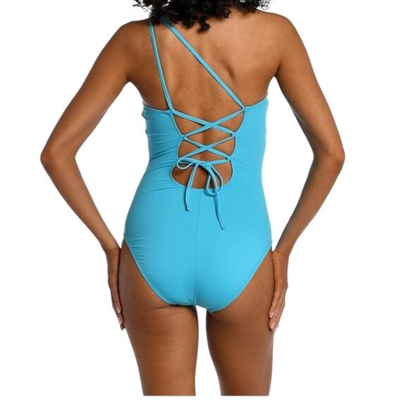 La Blanca Tummy control Island Goddess One shoulder bathing suit size 6 - Picture 7 of 7
